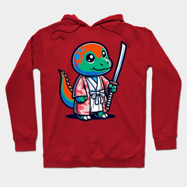 Winsome Samurai Dino Hoodie by NayaRara